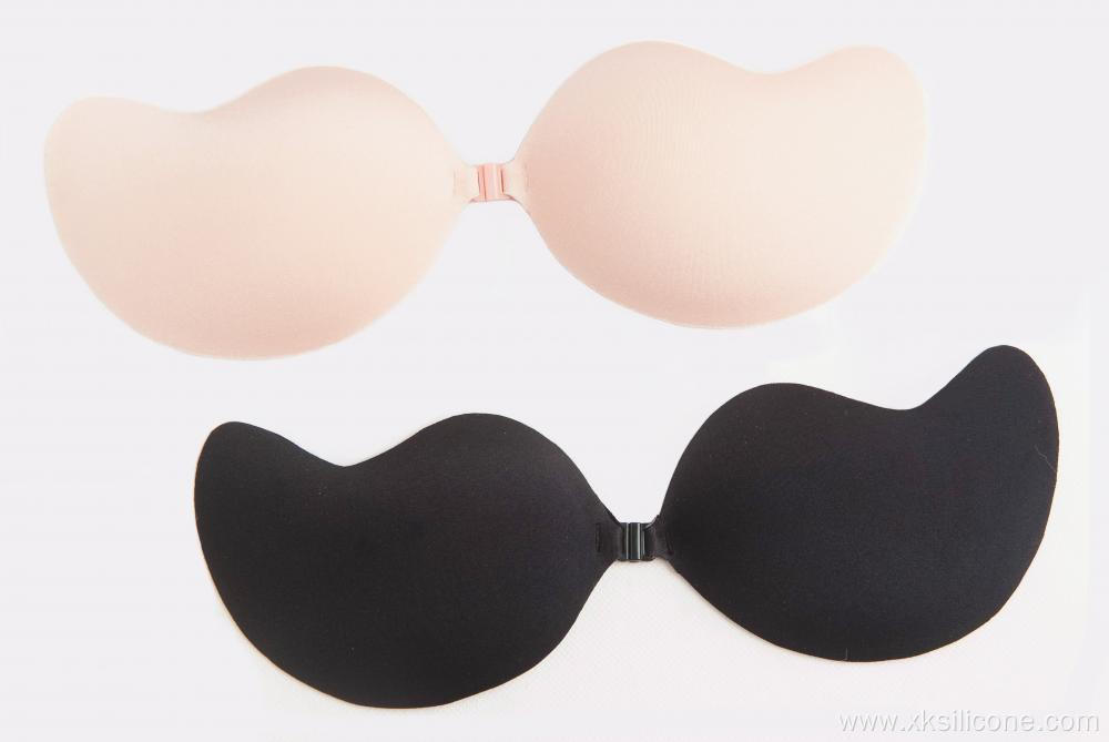 Mango-shaped Seamless Fabric Silicone Nude Bra