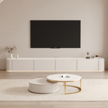 Cost-Effective Minimalist TV Cabinet and Coffee Table Combo