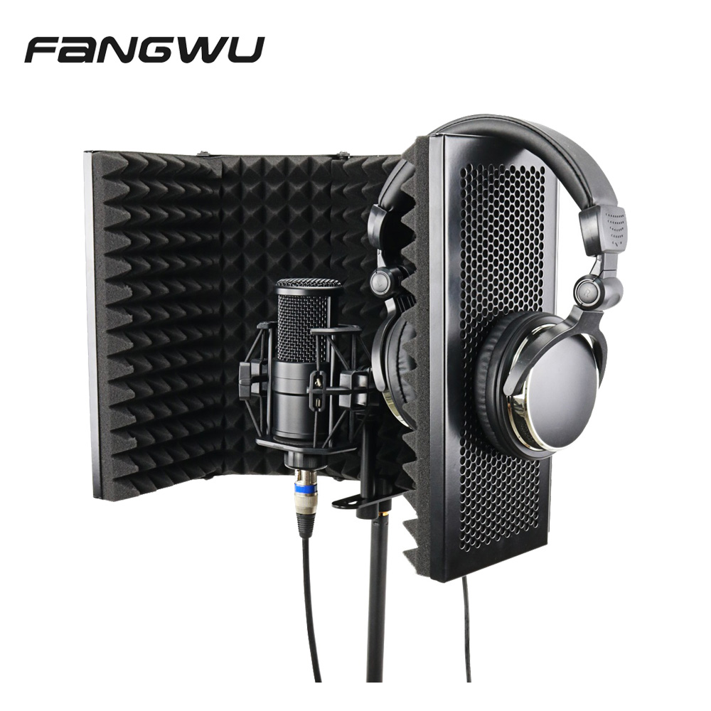 5 Doors Metal Large Size Acoustic Isolation Microphone Shield For Recording