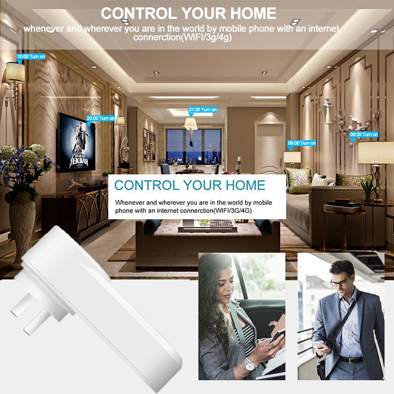 Electrical Timer Mini Smart Home Google Alexa Outlet AU Wall Plug Socket
