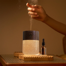 Portable Wood Aromatherapy Diffuser with Three Level Light