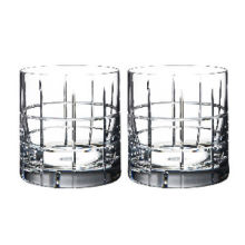 Whiskey glasses with engraved patterns