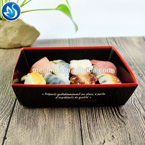 Disposable paper tray and lid/paper sushi tray
