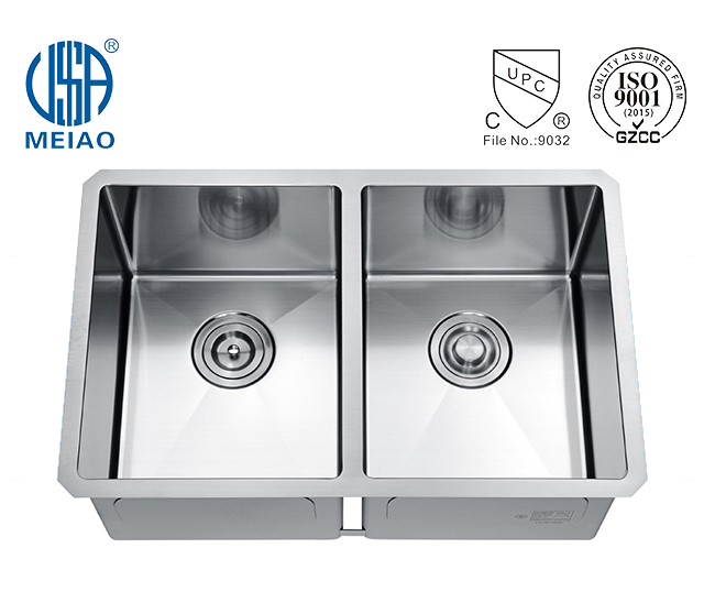 cUPC Double Bowl SUS304 Stainless Steel Kitchen Sink