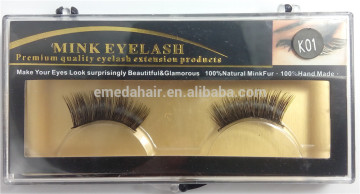 Custom eyelash packaging Real mink fur false eyelash