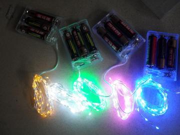 LED Copper Wire String Light with 3AA Batteires Pack and Cr2032