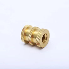 China Tube Fitting Manufacturer Customized Size Tube Fitting Insert Inside Thread Straight Hole Brass Insert