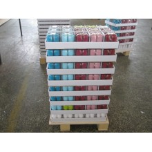 4 Pieces Packed Tray Packed Colored Pillar Candles