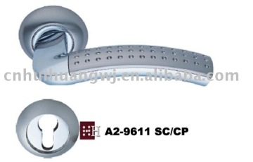 Door handle with down rose