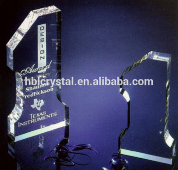 Fashion number one k9 crystal trophy for company prize