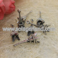 15 * 11MM Antiqued Tibetan Silber Filigran Herz Charms Drop