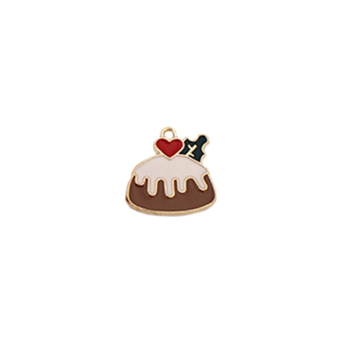 Aleación Artificial Food Cake Lollipop Charms Taza de jugo de esmalte metálico Decoración de bricolaje para llaveros hechos a mano Bolsos Joyas de adorno