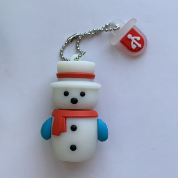 Linda unidad flash USB de Navidad con muñeco de nieve