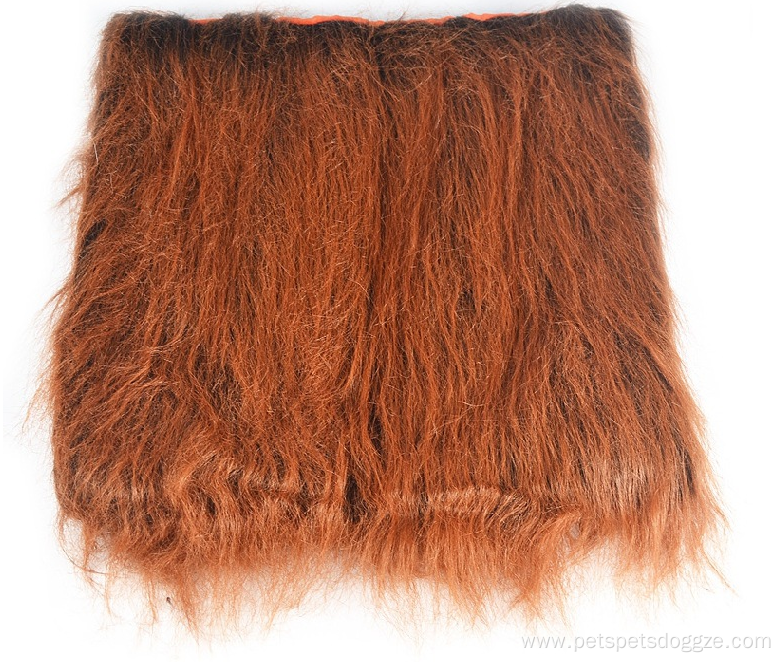 Festival Party Brown Lion Mane Hair Dog Costume