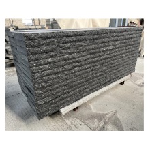 Modern Black Angola Granite Flamed Tread for Staircase Applications