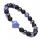 Cœur de pierre naturelle avec bracelet élastique de pierre précieuse ronde de 8 mm pour hommes Bracelet de perles rondes cristallines