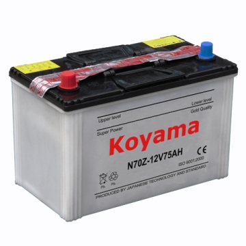 12V75ah Lead Acid Starting Vehicle Battery