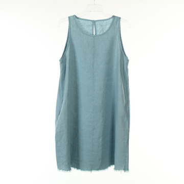 Wholesale Bottom Brush Garment Dye Line Dress