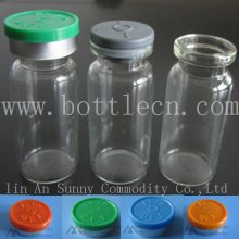 10ml clear serum bottle vials with plastic caps and stoppers