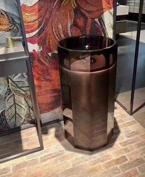 Crystal Colorful Free-Standing Resin Bathroom Sinks - Clear Wash Basins