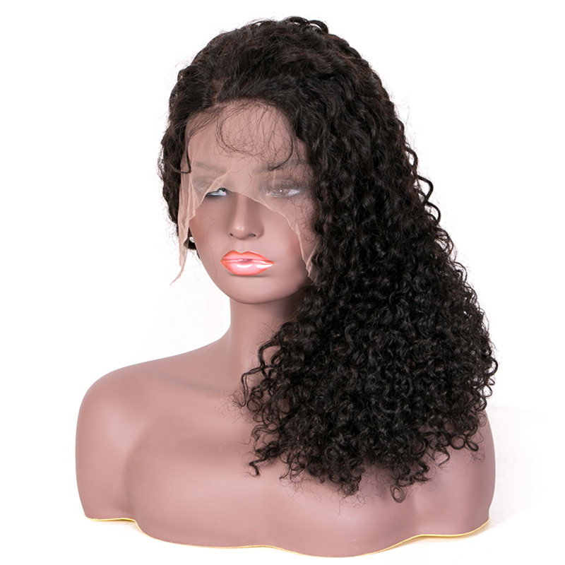 Factory Wholesale Price kinky curly human hair 360 lace wigs, pre plucked 360 lace frontal wig human hair