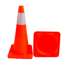 70cm High Colorful Reflective Road Cone Safety PVC Traffic Cone