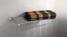 Wall Hung Chrome Double Layer Towel Rack