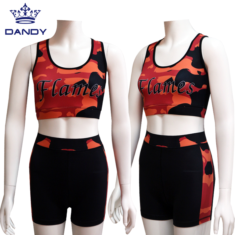 Flame Cheerleading Practice Outfits