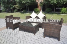 PE wicker garden sofa set