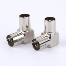 Nickel Plated PAL Connector Right Angle Adapter - TV Use