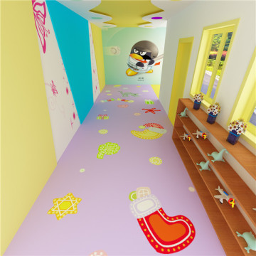 Waterproof and fireproof school indoor vinyl flooring roll