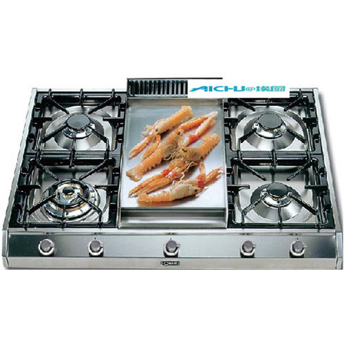 GasCooker con quemadores Hob5 de acero inoxidable