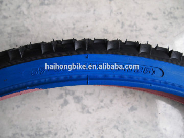 blue line bicycle tyre/haihong blue colored tires for bikes/colored bike tires