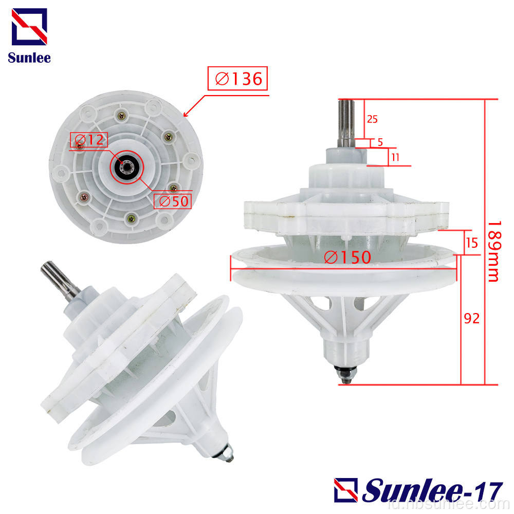 Mesin cuci Gearbox umum 10 gigi 190mm