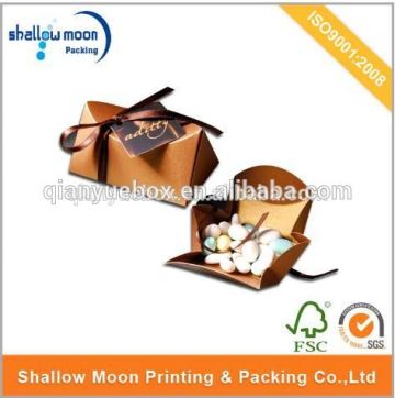 Customized paper Eco-friendly kraft box kraft chocolate box kraft candy box