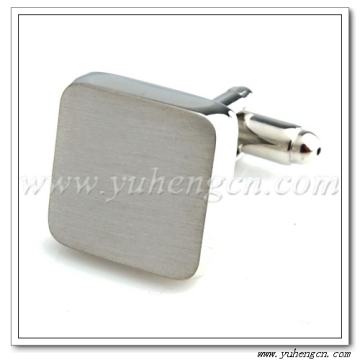 YH-1648 Plain Wholesale Brushed Cufflinks,Blank Cufflinks