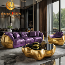 Modern Nordic Fantasy Moroccan Leather Sofa Set