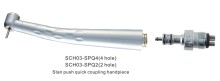 Three-way spray Standard pushbutton quick coupling handpiece