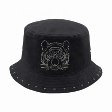 Custom Logo Rhinestone Denim Hats - Hip Hop Diamond Caps for Men and Women