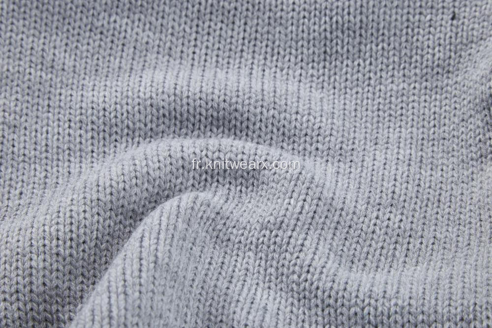 Pull garçon tricoté à col châle en jacquard de diamants