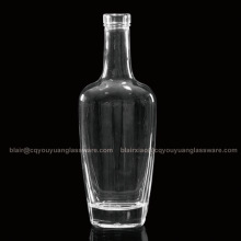 Long Neck Flat Whisky Bottle 375ML Whisky Flat Glass Bottle