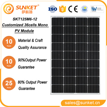 125W-130W 태양 광 패널 태양 에너지