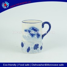 Retro Ocean Series ceramic cup, ceramic MUG, ceramic tumblerful with embossment