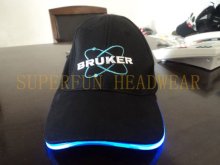 cheap promotional led fiber optic sports caps