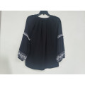 Ladies woven embroidered top