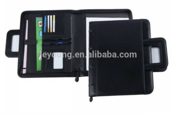 Portable Custom Design Zip Around Briefcase Folder With Handle