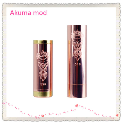 New Product Copper Wholesale Mechanical Mod Akuma Mod 1: 1 Clone with 18650 Dry Battery