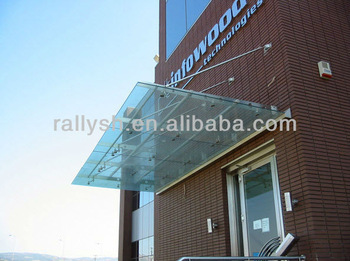 Balcony glass canopy