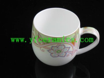 YF18584 drum ceramic mug elegant print