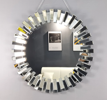 Modern decorative circular hanging mirror